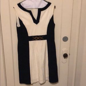 black and white business dress